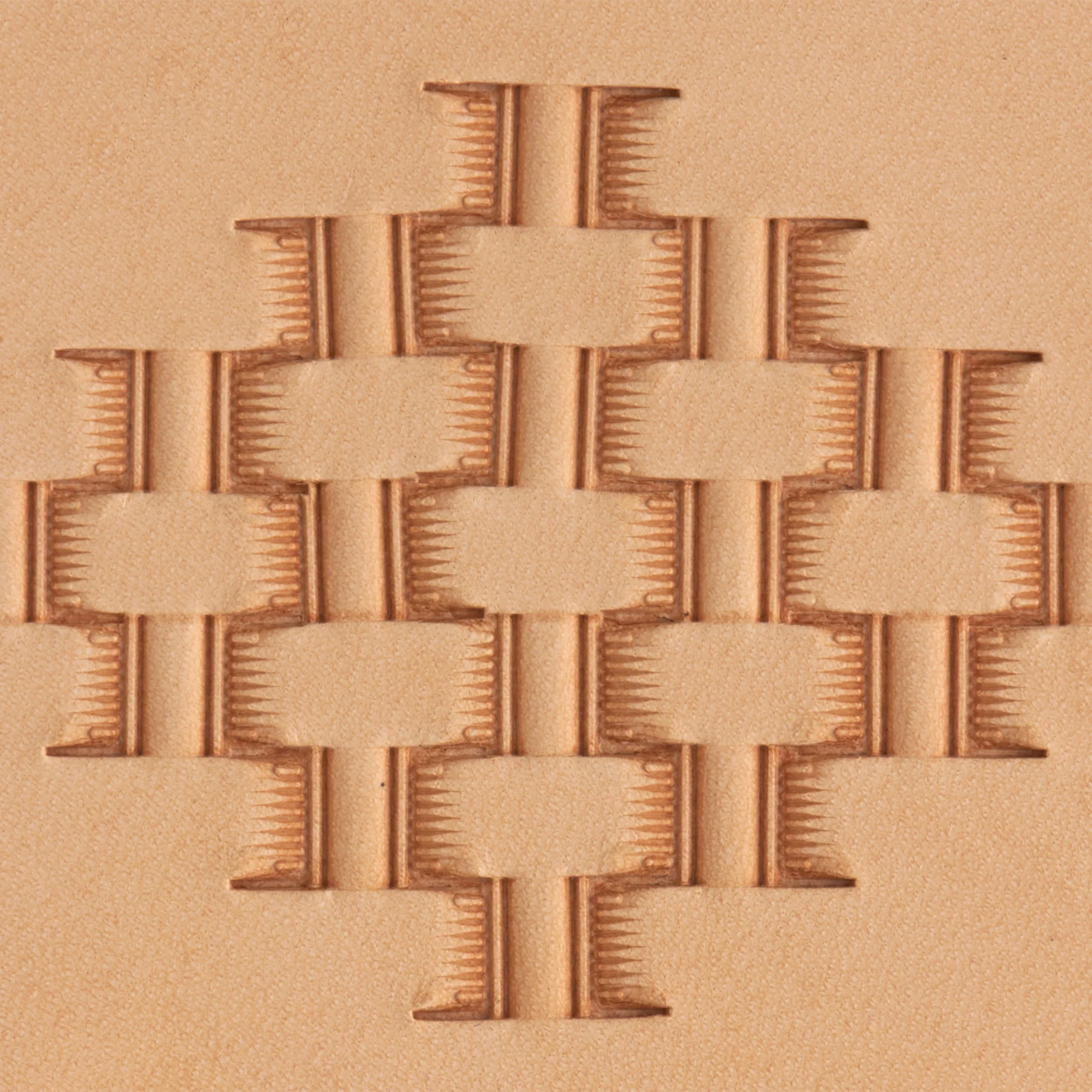 Hallow Basket Weave Brass Stamp - Image 2