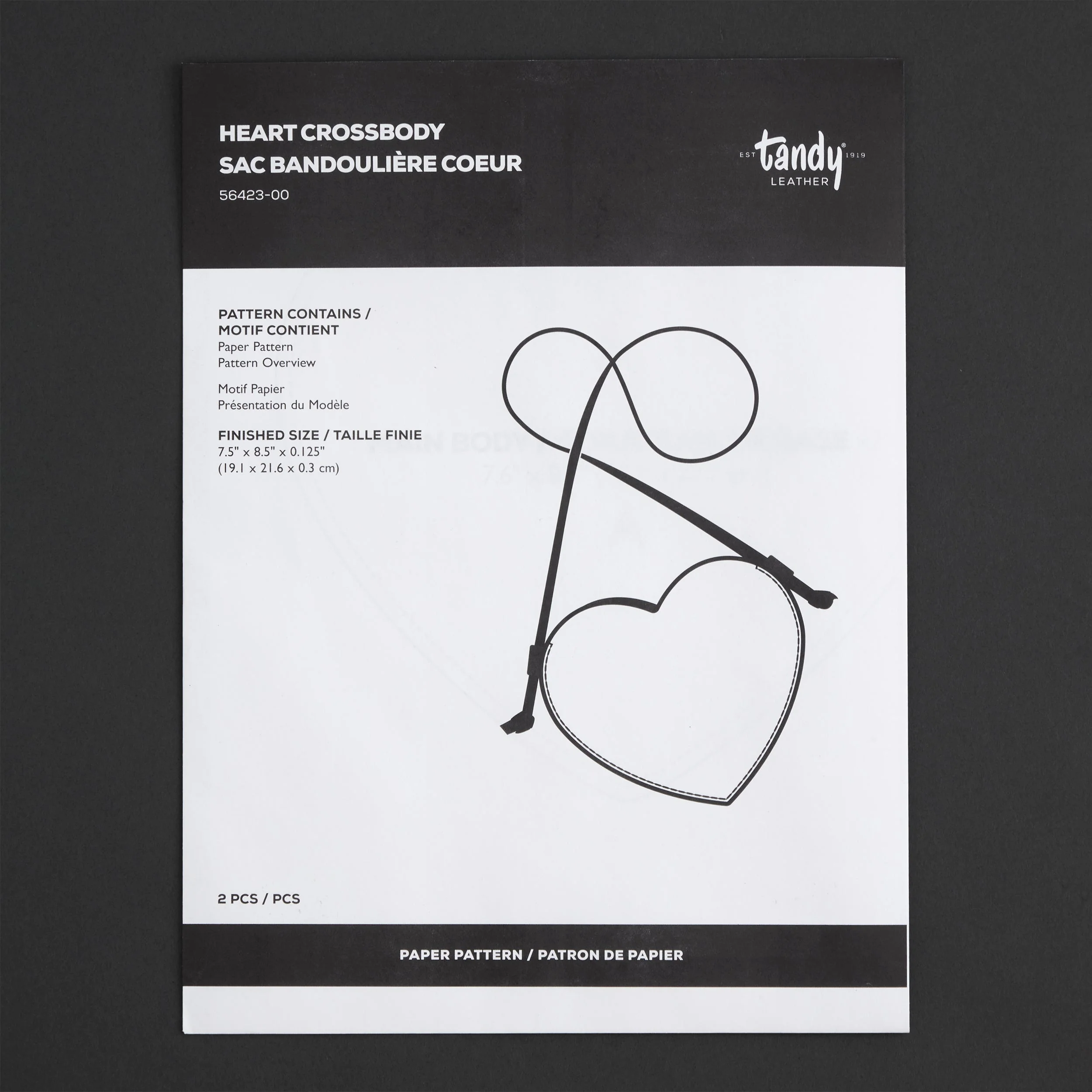 Heart Crossbody Bag Paper Pattern - Image 3