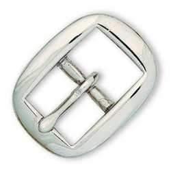 Solid Brass Oval Bridle Buckles Nickel Plated - Image 3