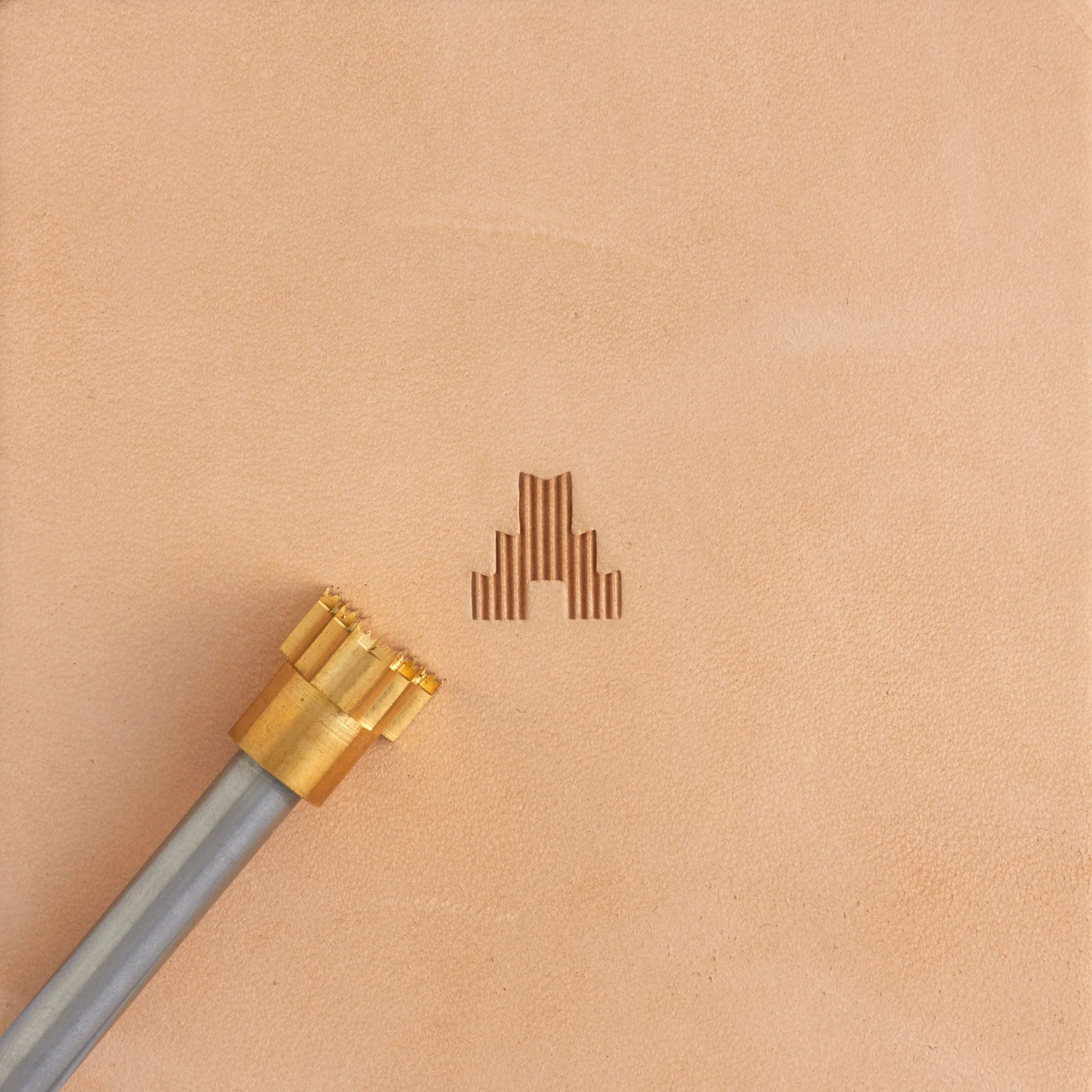 Pyramid Border Brass Stamp
