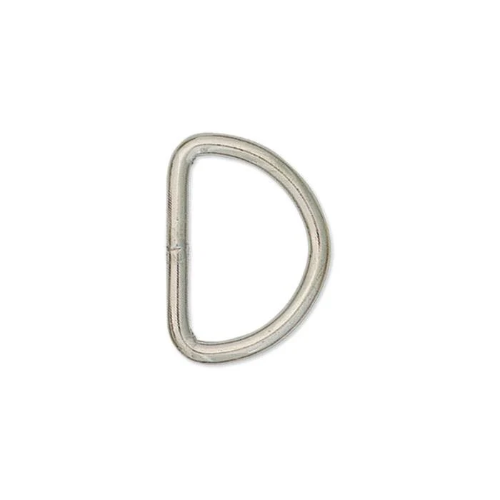 Solid Dee Rings Nickel Plate 10 Pack